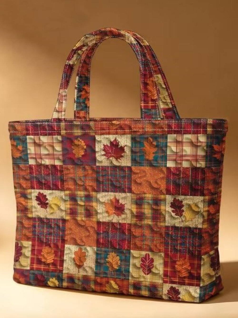 QUILTED PATCHWORK AUTUMN TOTE